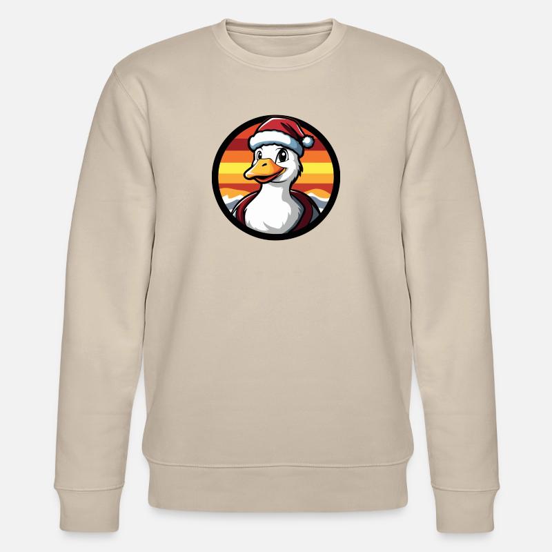 Gans Weihnachten X-Mas - Stanley/Stella Unisex Bio-Sweatshirt CHANGER - Beige