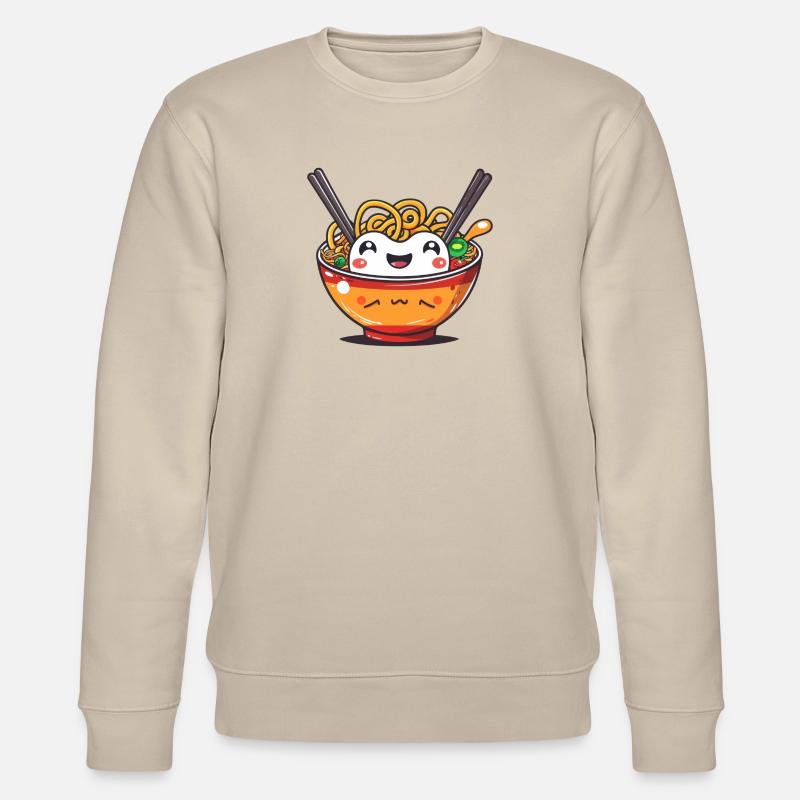 Ramen Schüssel mit Gesicht - Stanley/Stella Unisex Bio-Sweatshirt CHANGER - Beige