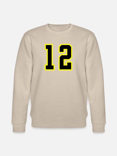 12 Zahl Trikot - Stanley/Stella Unisex Bio-Sweatshirt CHANGER - Beige