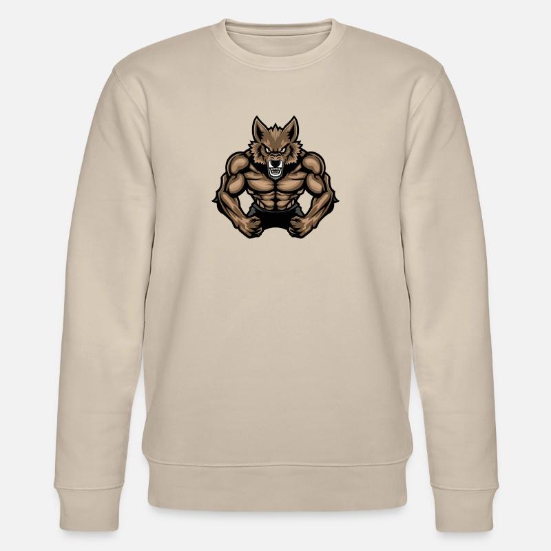 Wolf Werwolf - Stanley/Stella Unisex Bio-Sweatshirt CHANGER  - Beige