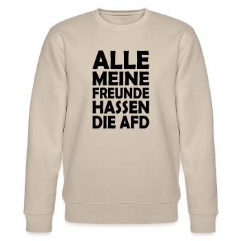 afd - Stanley/Stella Unisex Bio-Sweatshirt CHANGER  - Beige - Vorne - Nik (191cm) & Marisol (170cm)