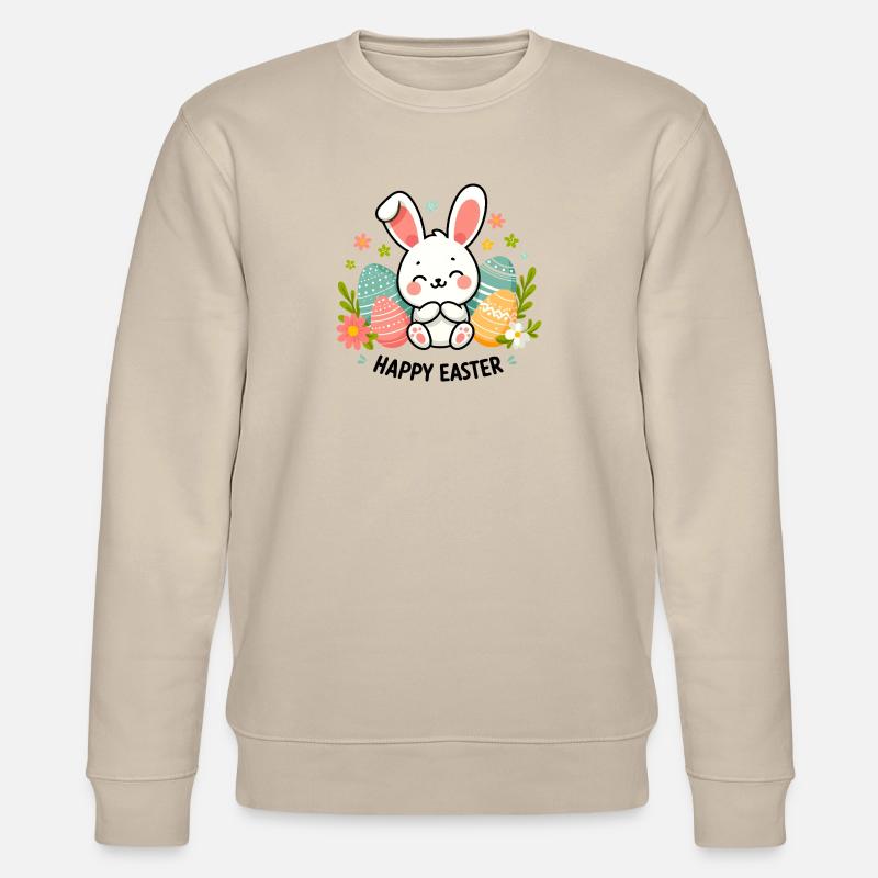 Joyeux lapin de Pâques - Sweat bio CHANGER Stanley/Stella Unisexe - beige