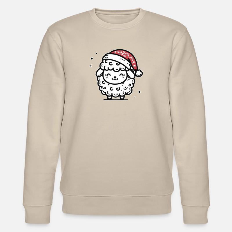 Mignon motif de Noël mouton - Sweat bio CHANGER Stanley/Stella Unisexe - beige