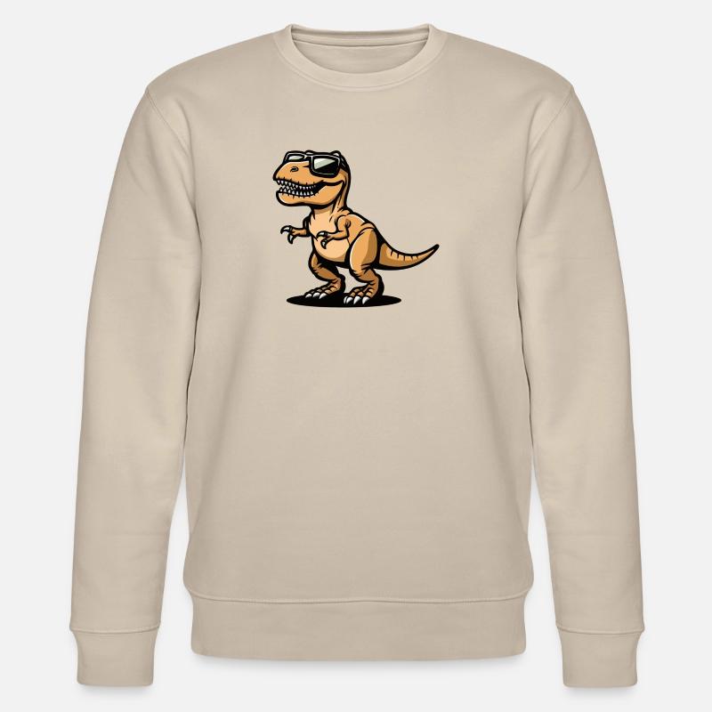 Dinosaurier T-Rex Tier - Stanley/Stella Unisex Bio-Sweatshirt CHANGER  - Beige