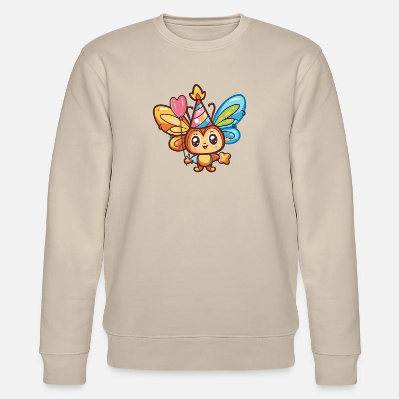 Papillon Anniversaire Bébé - Sweat bio CHANGER Stanley/Stella Unisexe - beige