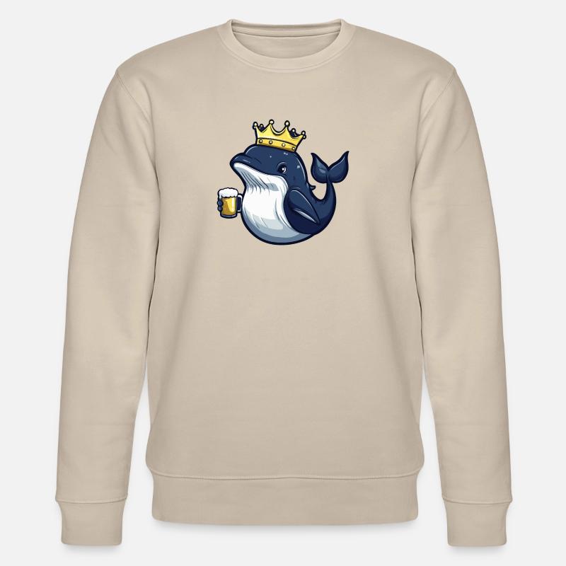 Bière de baleine drôle - Sweat bio CHANGER Stanley/Stella Unisexe - beige