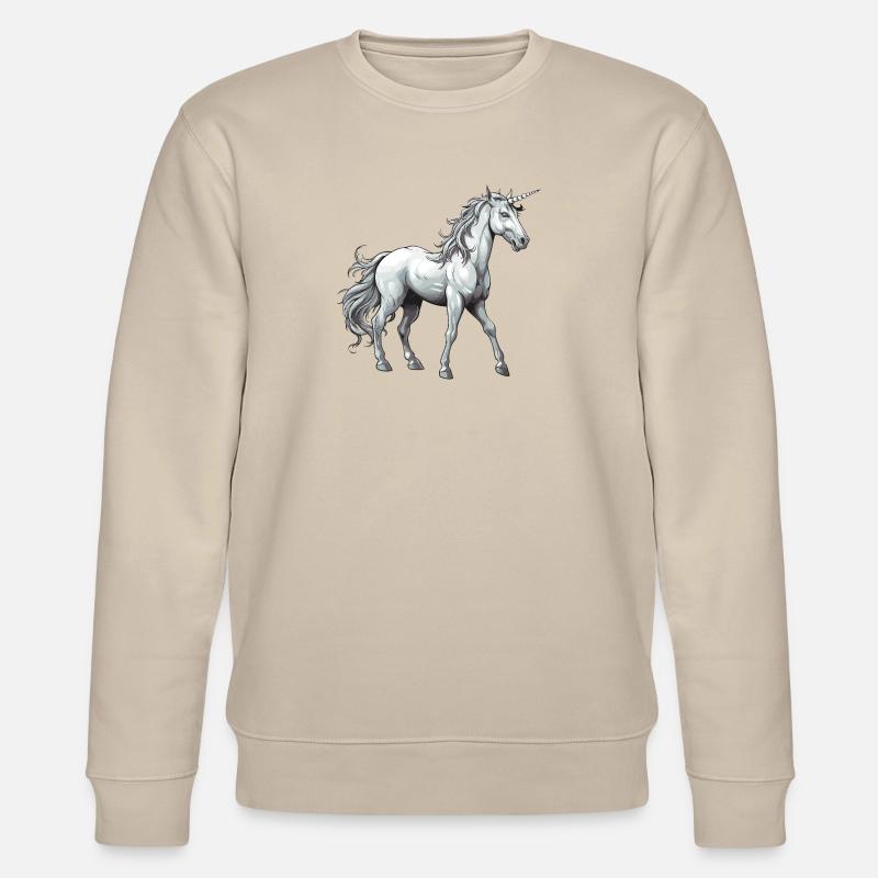 Einhorn Tier - Stanley/Stella Unisex Bio-Sweatshirt CHANGER - Beige