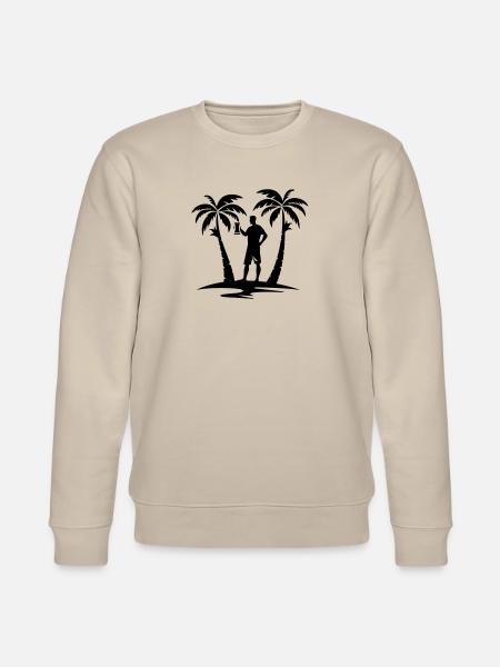 Palm Trees Party Island Icon - Stanley/Stella CHANGER Unisex Organic Sweatshirt - beige