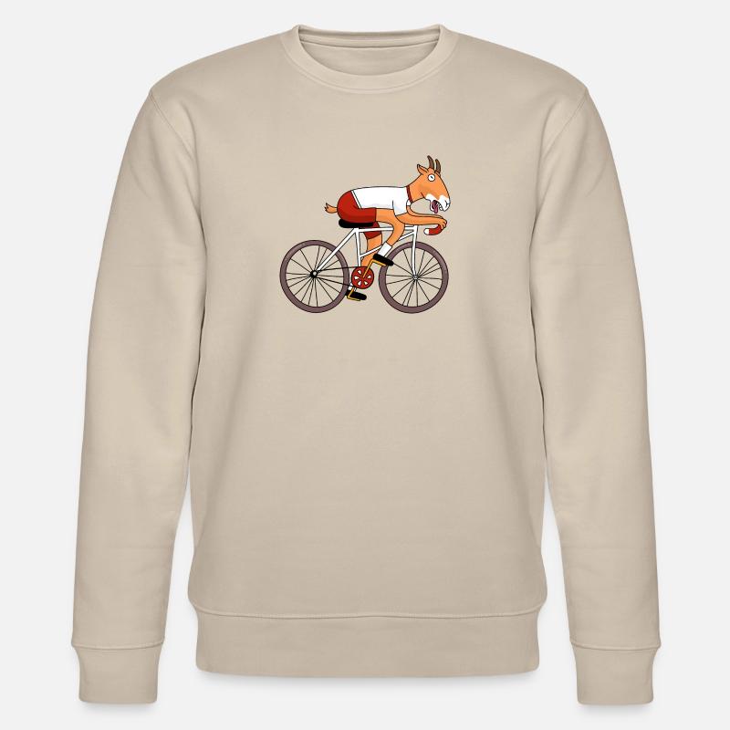 Goat on a bicycle - Stanley/Stella CHANGER Unisex Organic Sweatshirt - beige