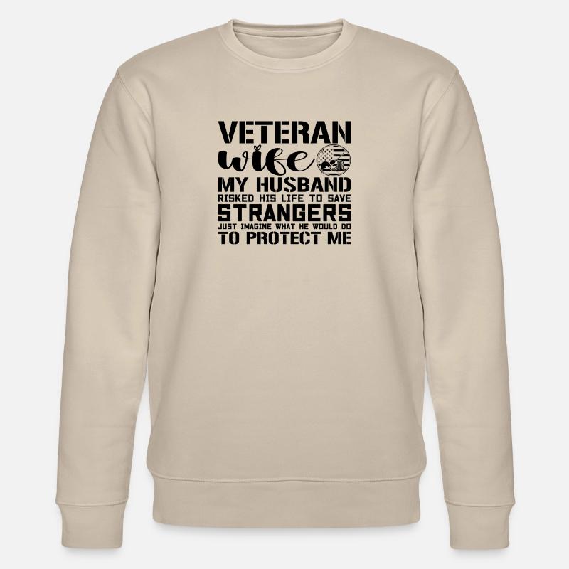 Veteranen-Ehefrau - Stanley/Stella Unisex Bio-Sweatshirt CHANGER  - Beige