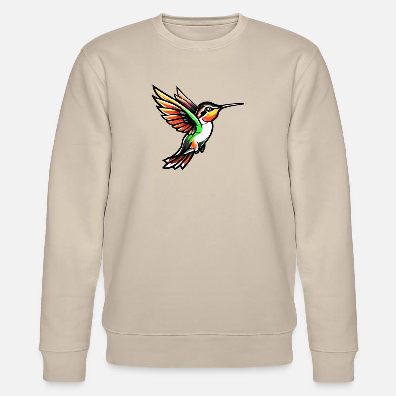 Kolibri Vogel Comic - Stanley/Stella Unisex Bio-Sweatshirt CHANGER  - Beige