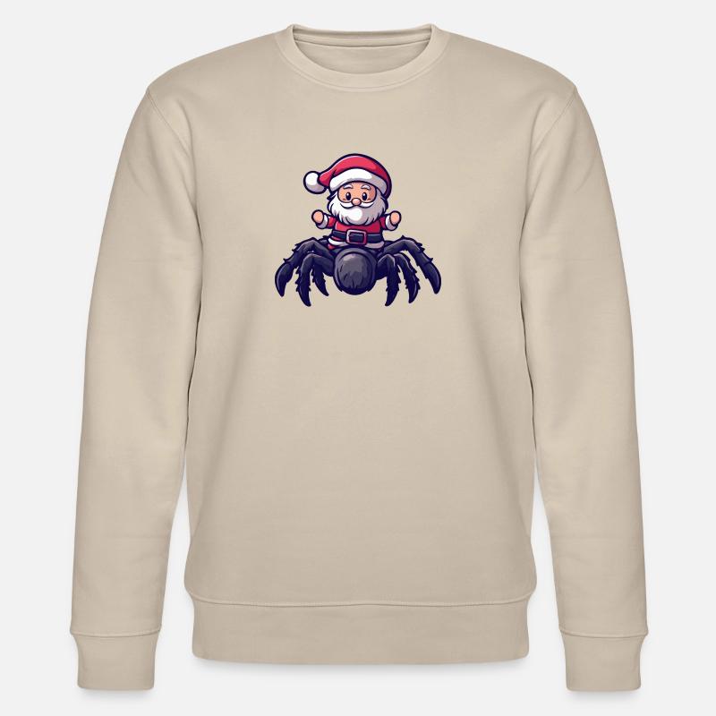 Tarantula Weihnachtsmann - Stanley/Stella Unisex Bio-Sweatshirt CHANGER  - Beige