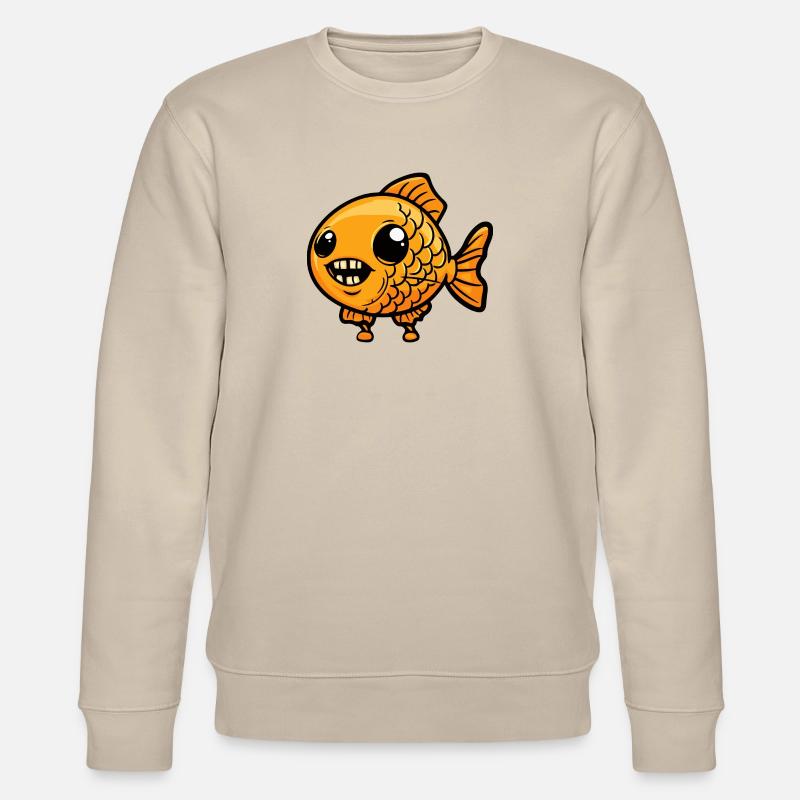 Goldfish Halloween Comic Funny - Stanley/Stella CHANGER Unisex Organic Sweatshirt - beige