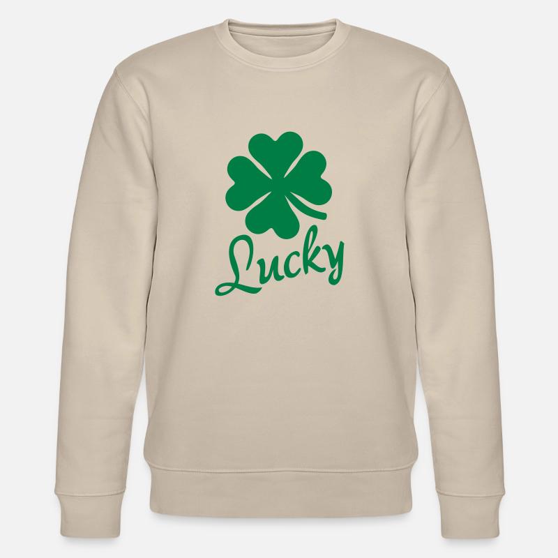 Shamrock Kleeblatt - Stanley/Stella Unisex Bio-Sweatshirt CHANGER  - Beige