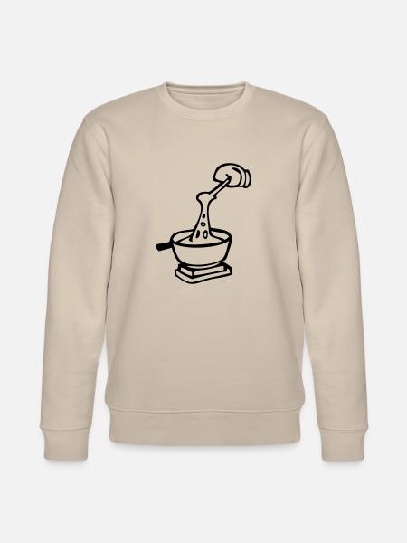cook Swiss culinary specialty fondue - Stanley/Stella CHANGER Unisex Organic Sweatshirt - beige