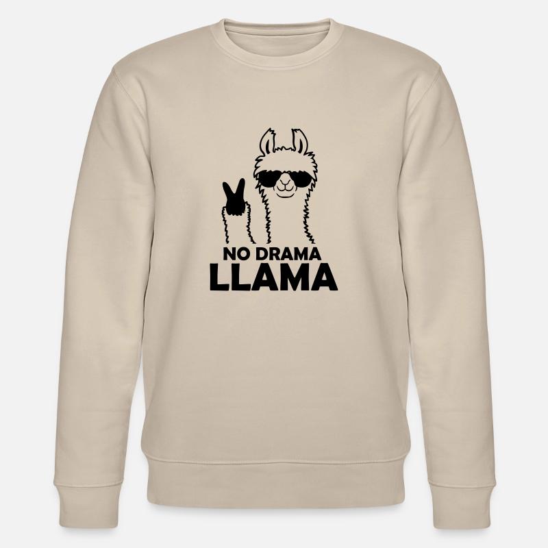 Cool No Drama Llama - Stanley/Stella Unisex Bio-Sweatshirt CHANGER - Beige