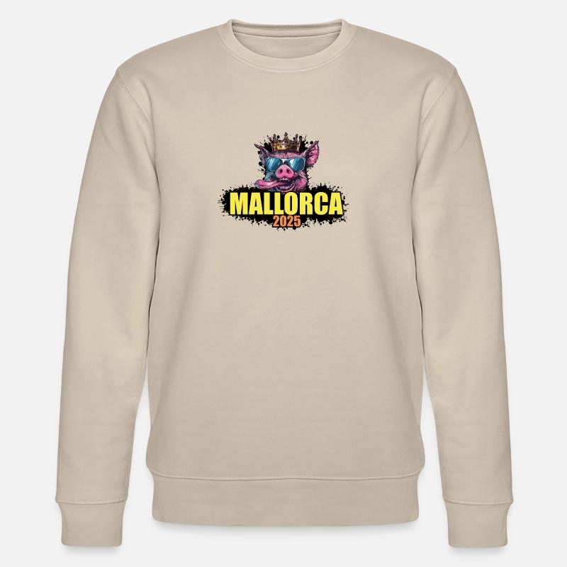 Mallorca 2025 Schwein - Stanley/Stella Unisex Bio-Sweatshirt CHANGER  - Beige