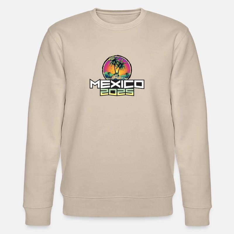 Mexique 2025 Palmiers de vacances - Sweat bio CHANGER Stanley/Stella Unisexe - beige