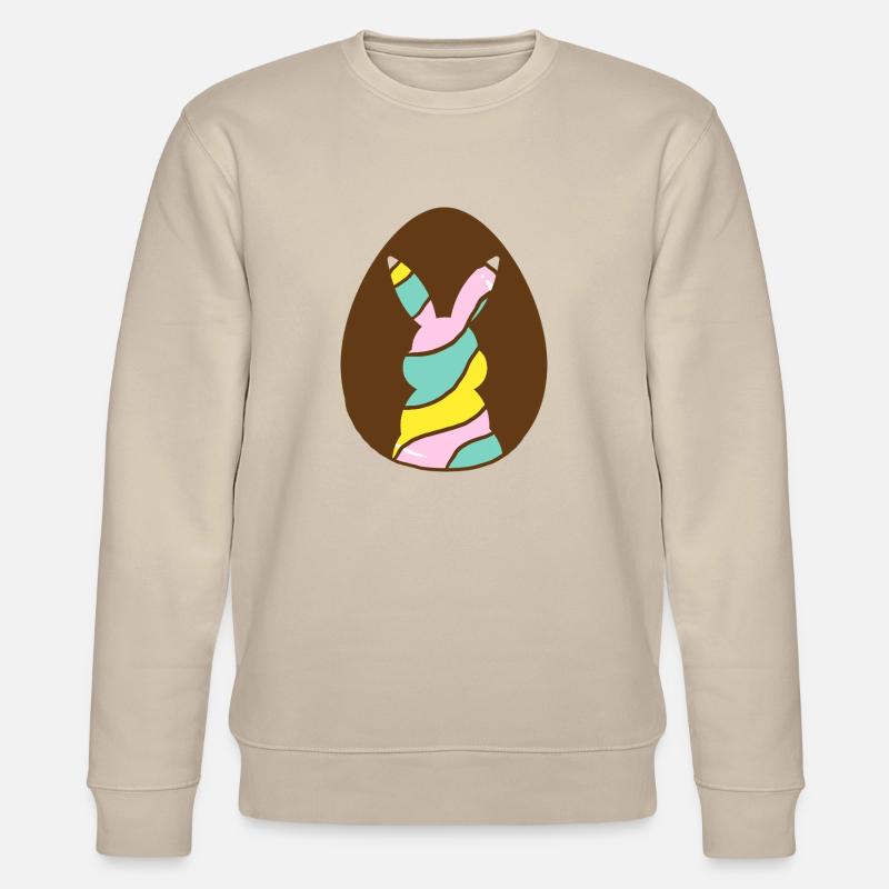 rabbit in egg - Stanley/Stella Unisex Bio-Sweatshirt CHANGER  - Beige