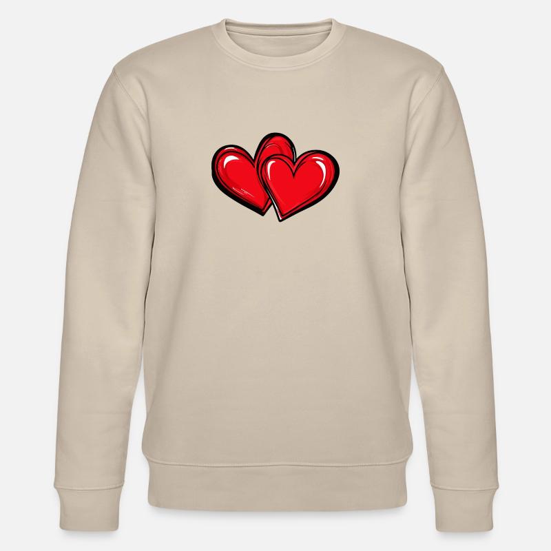 Herzen Liebe Symbol - Stanley/Stella Unisex Bio-Sweatshirt CHANGER  - Beige