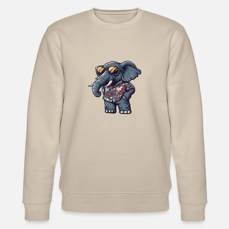 Mammut Comic Urlaub - Stanley/Stella Unisex Bio-Sweatshirt CHANGER  - Beige