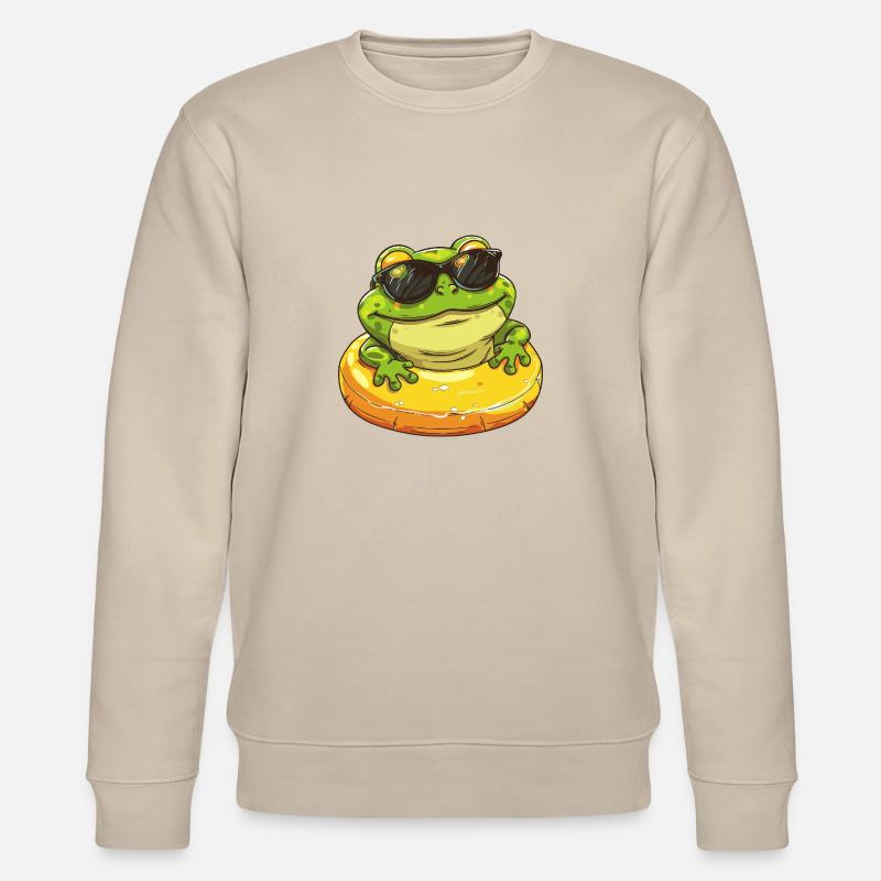Frosch Comic Cool - Stanley/Stella Unisex Bio-Sweatshirt CHANGER  - Beige