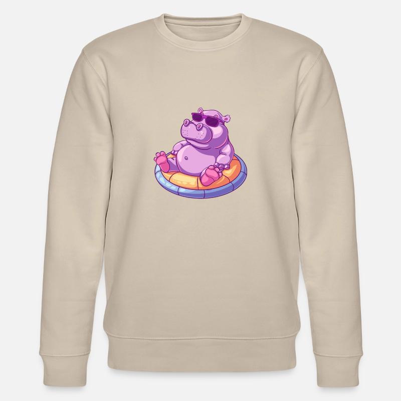 Nilpferd Comic Cool - Stanley/Stella Unisex Bio-Sweatshirt CHANGER  - Beige