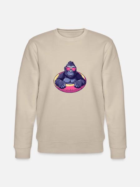 Gorilla Comic Cool - Stanley/Stella Unisex Bio-Sweatshirt CHANGER - Beige