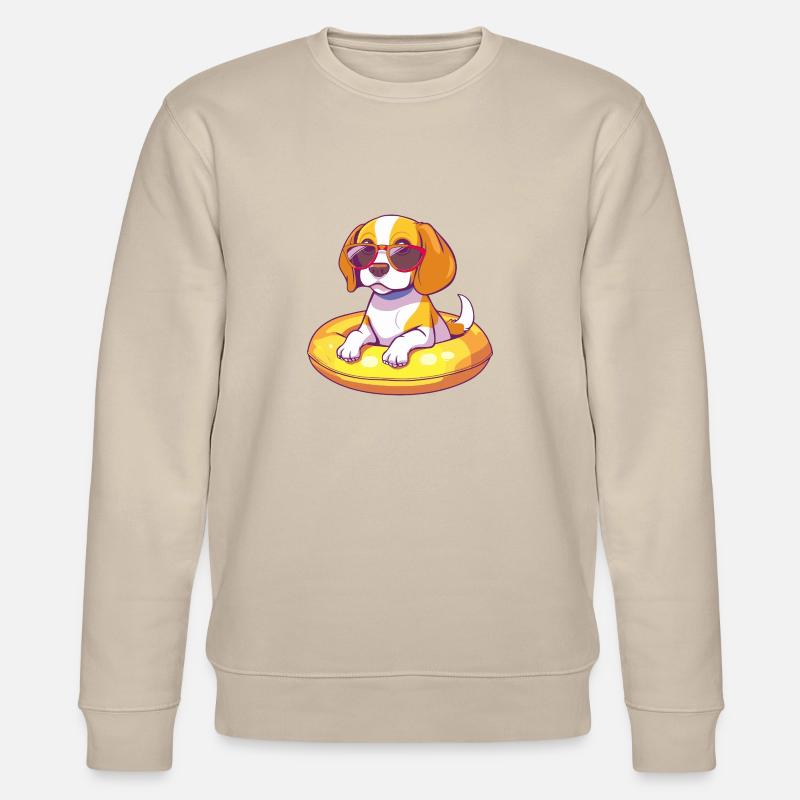 Beagle chien bande dessinée cool - Sweat bio CHANGER Stanley/Stella Unisexe - beige
