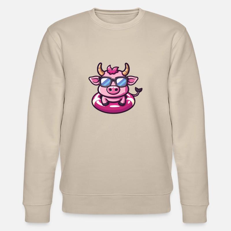 Taurus Comic Cool - Stanley/Stella CHANGER Unisex Organic Sweatshirt - beige