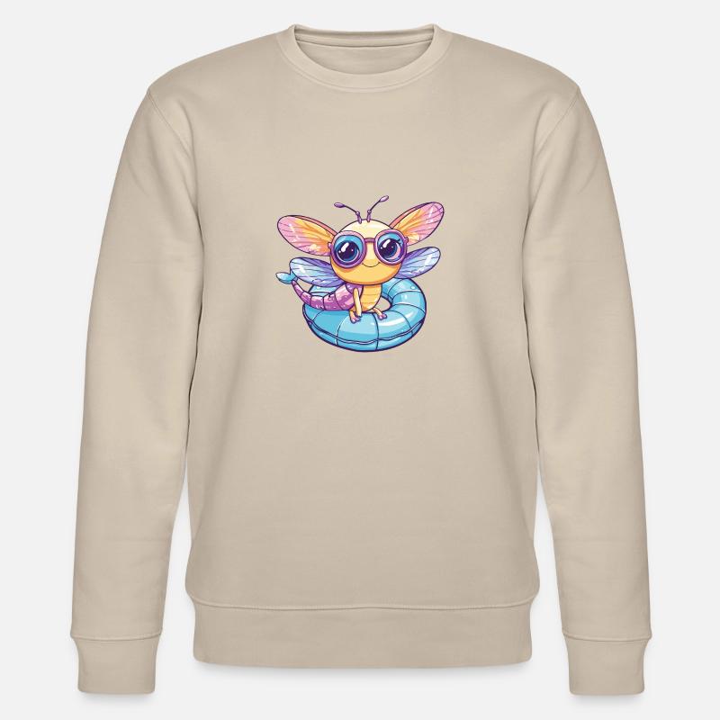 Libellule Bande Dessinée Cool - Sweat bio CHANGER Stanley/Stella Unisexe - beige