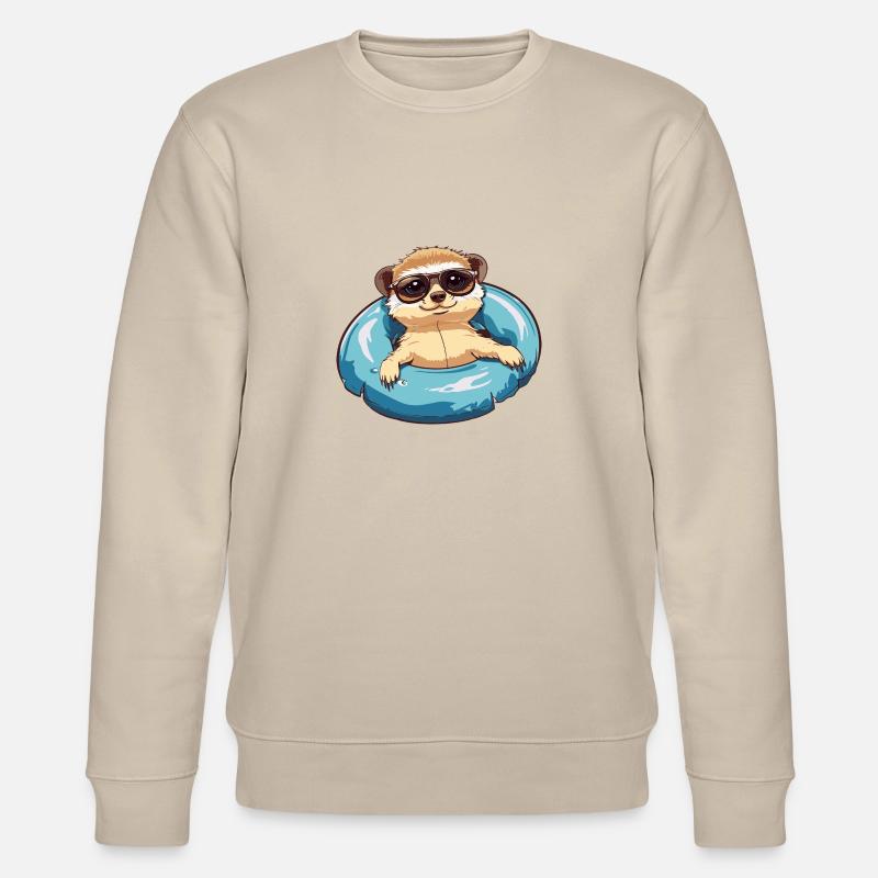 Meerkat Comic Cool - Stanley/Stella CHANGER Unisex Organic Sweatshirt - beige