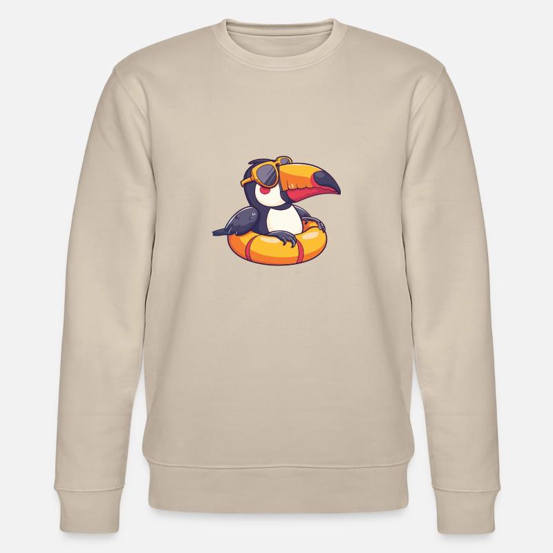 Tukan Vogel Comic Cool - Stanley/Stella Unisex Bio-Sweatshirt CHANGER  - Beige