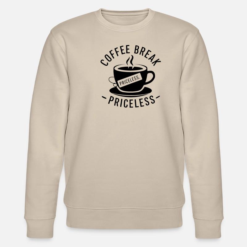 Kaffeepause - unbezahlbar - Stanley/Stella Unisex Bio-Sweatshirt CHANGER  - Beige