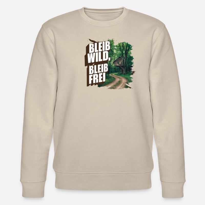 Bleib wild, bleib frei - Stanley/Stella Unisex Bio-Sweatshirt CHANGER  - Beige