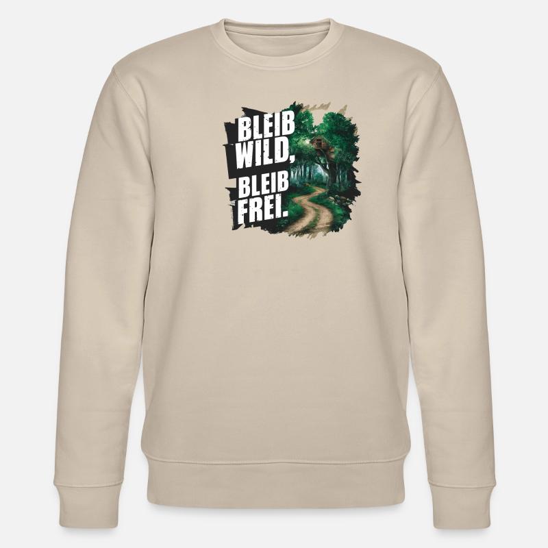Bleib wild, bleib frei - Stanley/Stella Unisex Bio-Sweatshirt CHANGER  - Beige