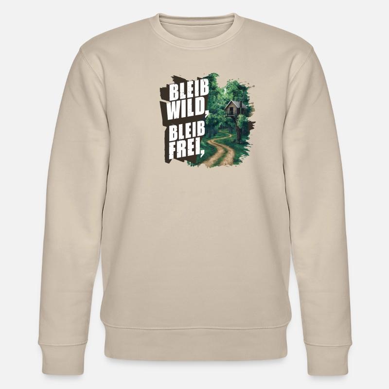 Bleib wild, bleib frei - Stanley/Stella Unisex Bio-Sweatshirt CHANGER  - Beige