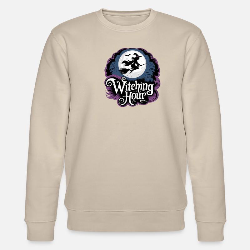 Hexe bei Vollmond – Witching Hour - Stanley/Stella Unisex Bio-Sweatshirt CHANGER  - Beige
