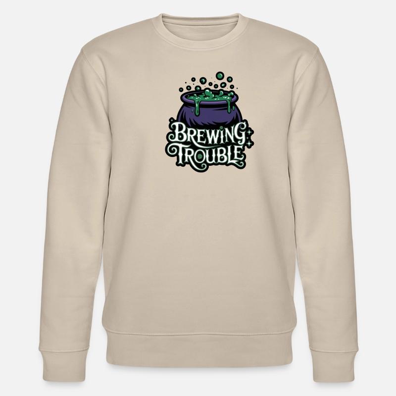 Hexenkessel – Brewing Trouble - Stanley/Stella Unisex Bio-Sweatshirt CHANGER  - Beige