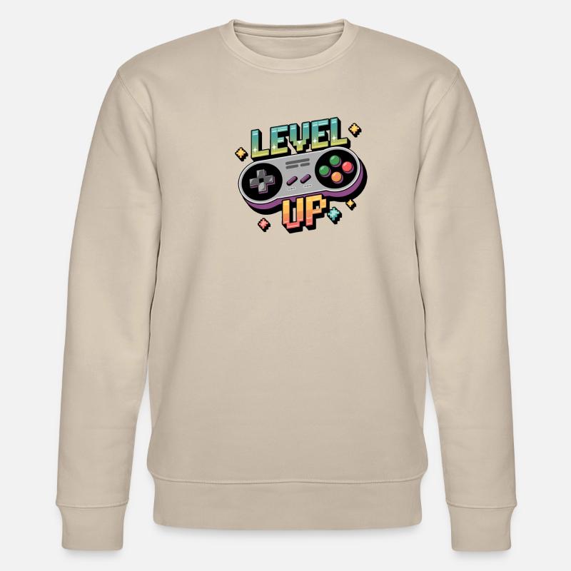 Level Up – Gaming Controller - Stanley/Stella Unisex Bio-Sweatshirt CHANGER  - Beige