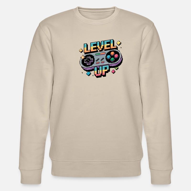 Level Up - Manette de jeu - Sweat bio CHANGER Stanley/Stella Unisexe - beige