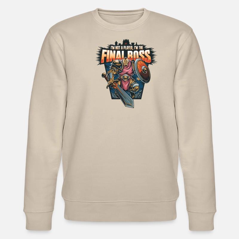 I'm the FinalBoss – Powerful Character - Stanley/Stella CHANGER Unisex Organic Sweatshirt - beige