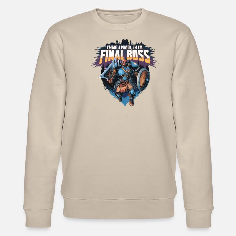 I'm the FinalBoss – Powerful Character - Stanley/Stella CHANGER Unisex Organic Sweatshirt - beige