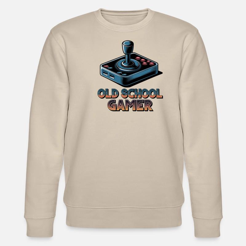 Old School Gamer – Retro-Joystick - Stanley/Stella Unisex Bio-Sweatshirt CHANGER  - Beige