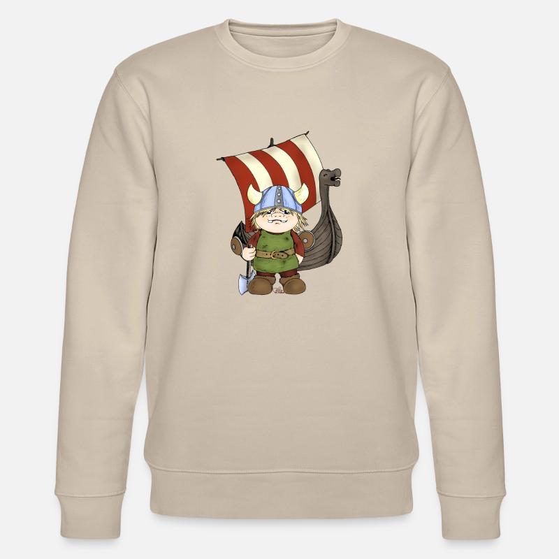 Erik le Viking navire avec - Sweat bio CHANGER Stanley/Stella Unisexe - beige