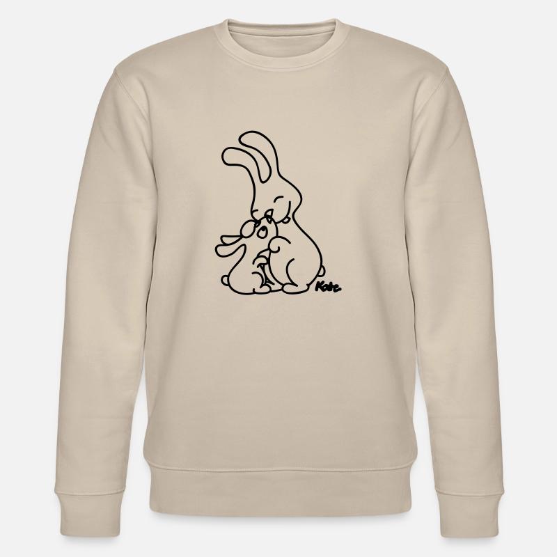 Hase und Häschen - Sweat bio CHANGER Stanley/Stella Unisexe - beige