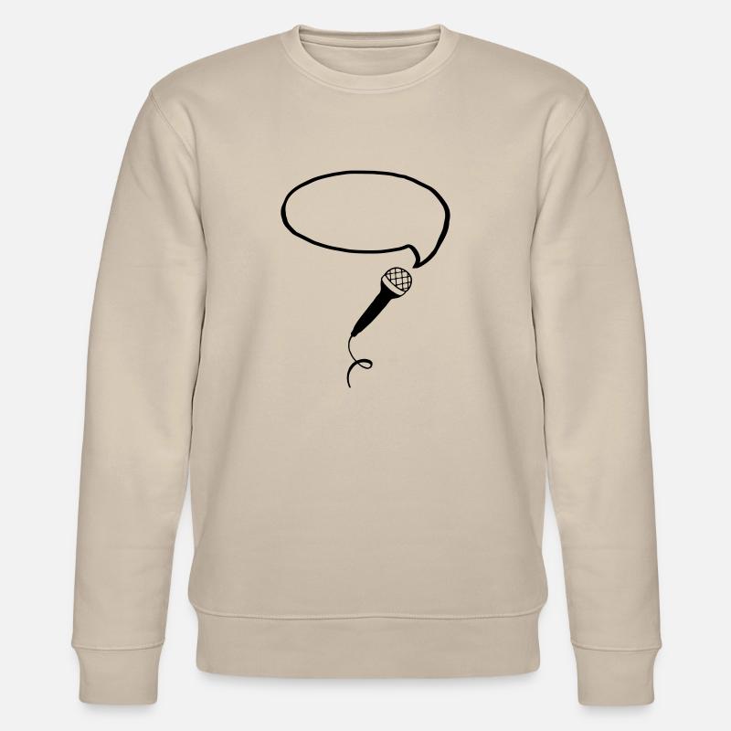 Microphone Bubble (Your Text) - Sweat bio CHANGER Stanley/Stella Unisexe - beige