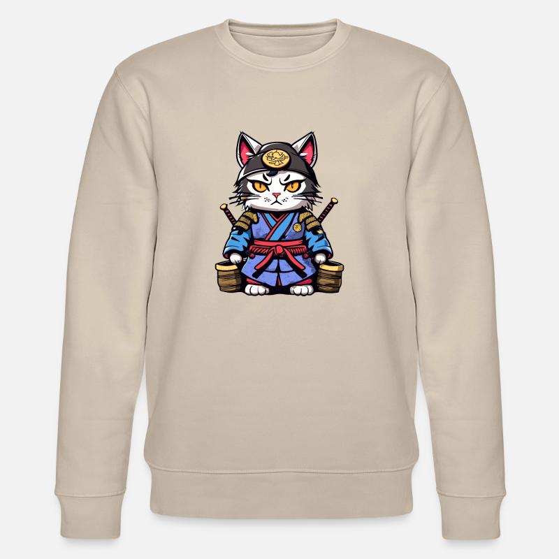 Chat samouraï #23 - Sweat bio CHANGER Stanley/Stella Unisexe - beige