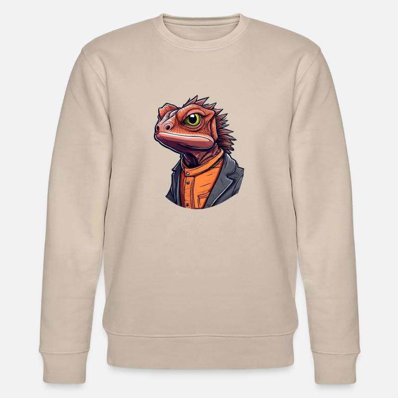 Rüschenhals-Eidechse - Stanley/Stella Unisex Bio-Sweatshirt CHANGER  - Beige