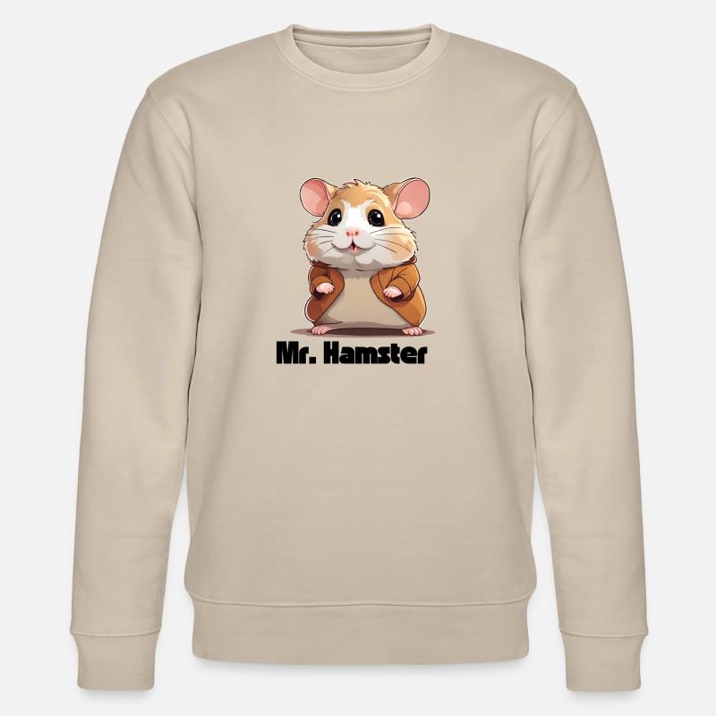 Süßer Hamster mit Jacke - Stanley/Stella Unisex Bio-Sweatshirt CHANGER  - Beige